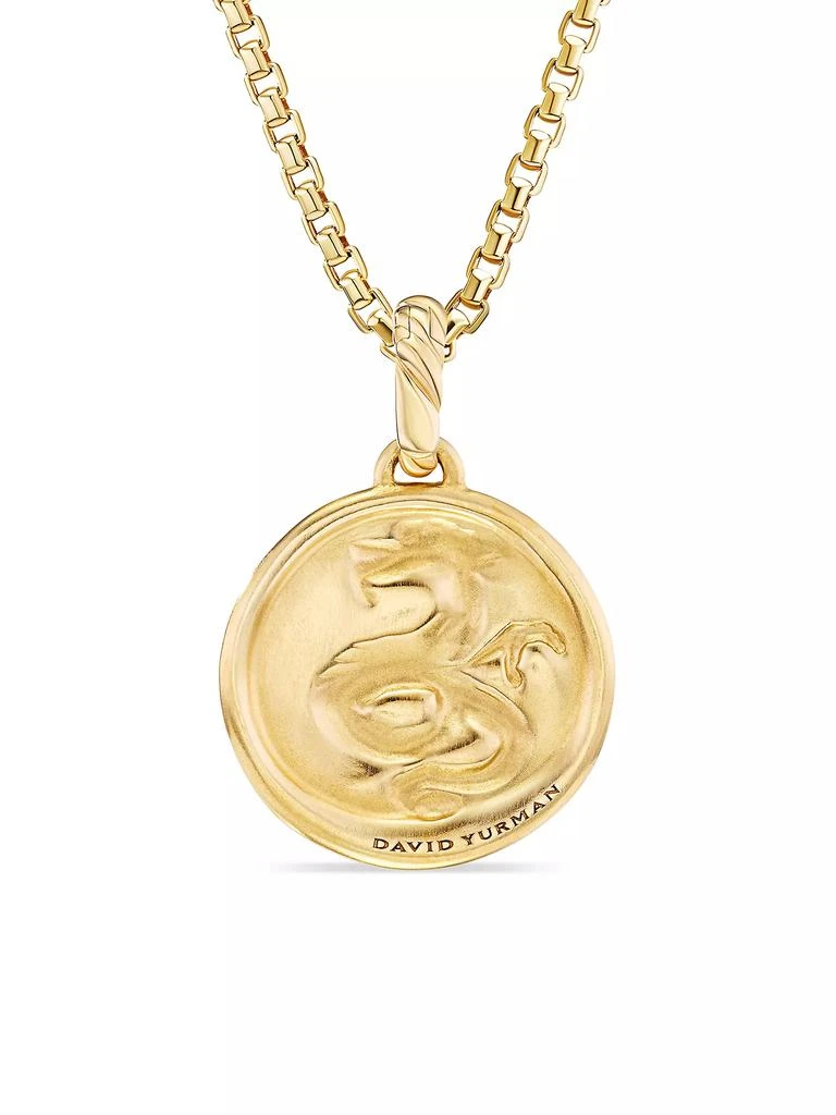 David Yurman Dragon Amulet in 18K Yellow Gold with Diamonds 4