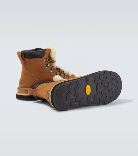 Sacai x UGG suede and shearling hiking boots 7
