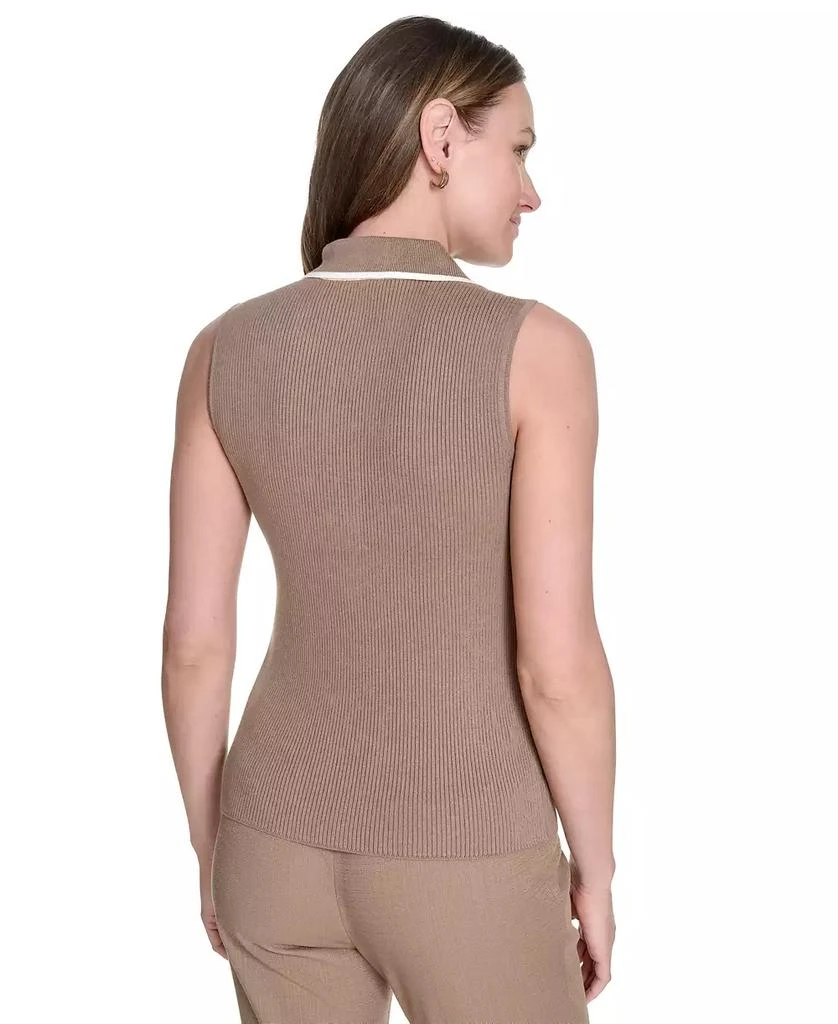 Tommy Hilfiger Women
s Contrast-Tipped Sleeveless Polo Top 2