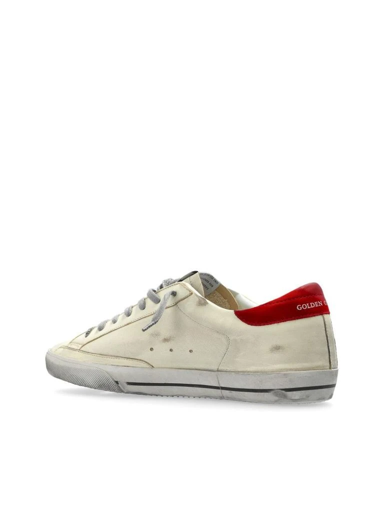 Golden Goose SUPER-STAR SNEAKERS WITH DISTRESSED FINISH, RED LEATHER STAR AND BLUE LEATHER HEEL TAB 5