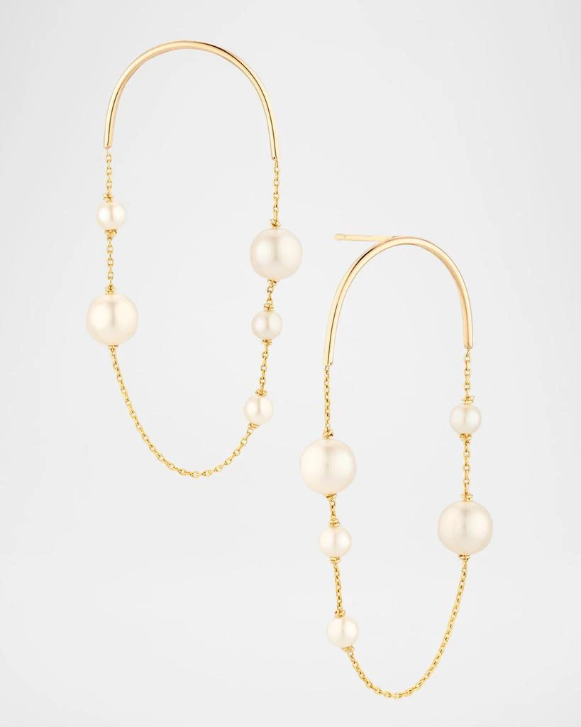 POPPY FINCH Large Arch Earrings with Pearls 1
