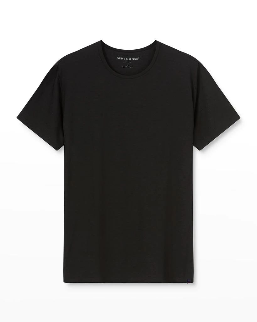 Derek Rose Men's Short-Sleeve Tee, Black 2