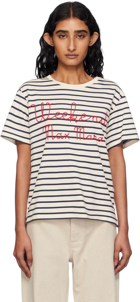 Tシャツ・カットソー Weekend Max Mara T-shirt With Vello Logo Pri Cotton jersey T-shirt, ivory | Weekend Max Mara