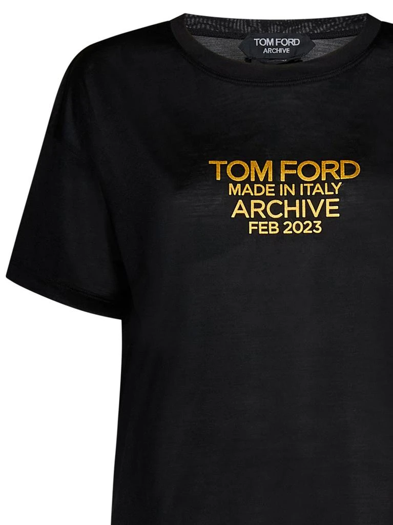 Tom Ford Tom Ford Logo Printed Crewneck T-Shirt 3