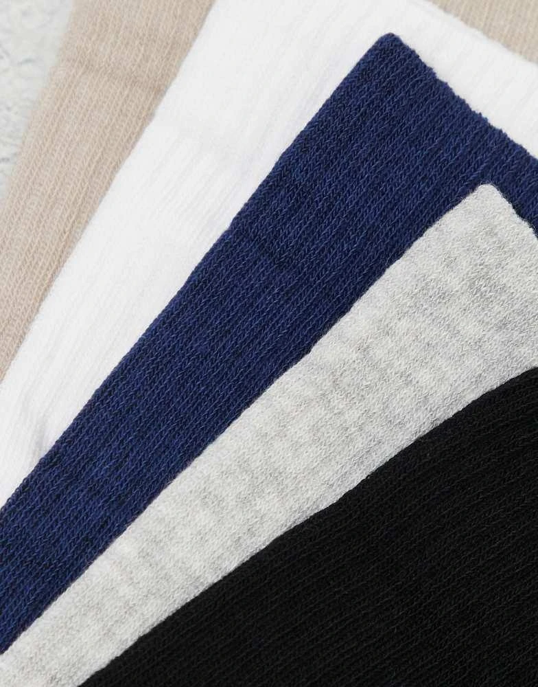 ASOS ASOS DESIGN 5 pack socks in multiple colours 2