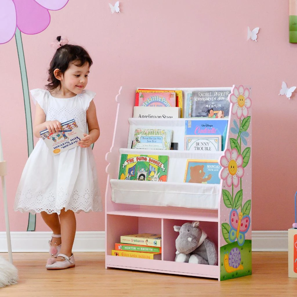 Teamson Kids Magic Garden Kids Wooden Bookcase & Storage Multi TD-13410MG 2