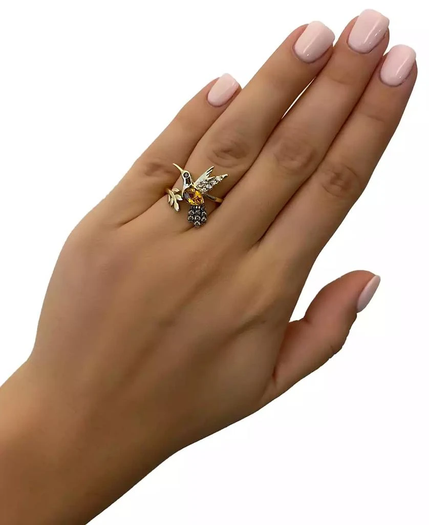 Le Vian Cinnamon Citrine (1/2 ct. t.w.), Nude Diamonds (1/6 ct. t.w.), Chocolate Diamonds (1/6 ct. t.w.) 
Blackberry Diamonds (1/6 ct. t.w.) Hummingbird Ring in 14k Yellow Gold 2