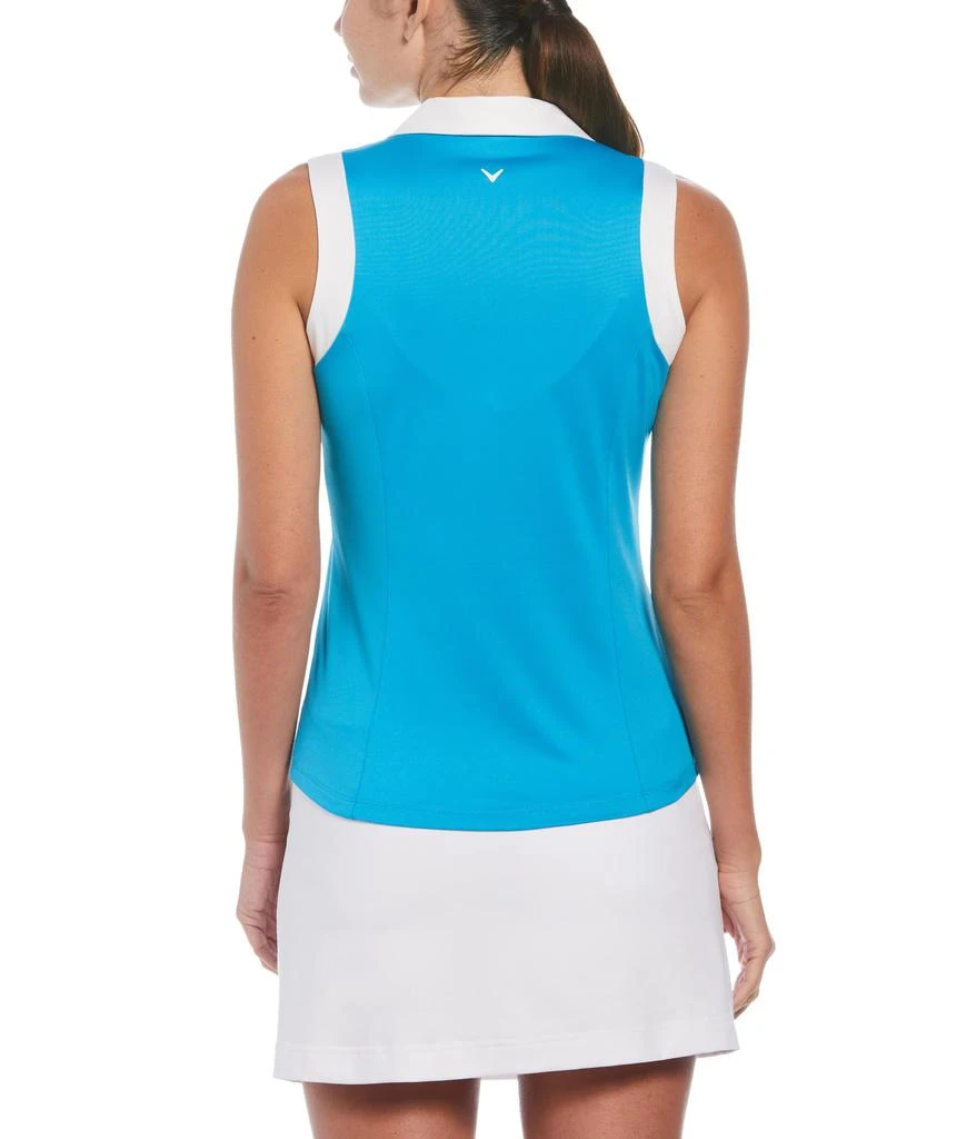 Callaway Sleeveless V-Placket Color-Block Polo 2