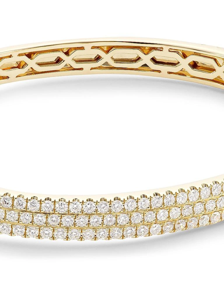 Saks Fifth Avenue Collection 14K Yellow Gold 
2.35 TCW Diamond Bangle 4