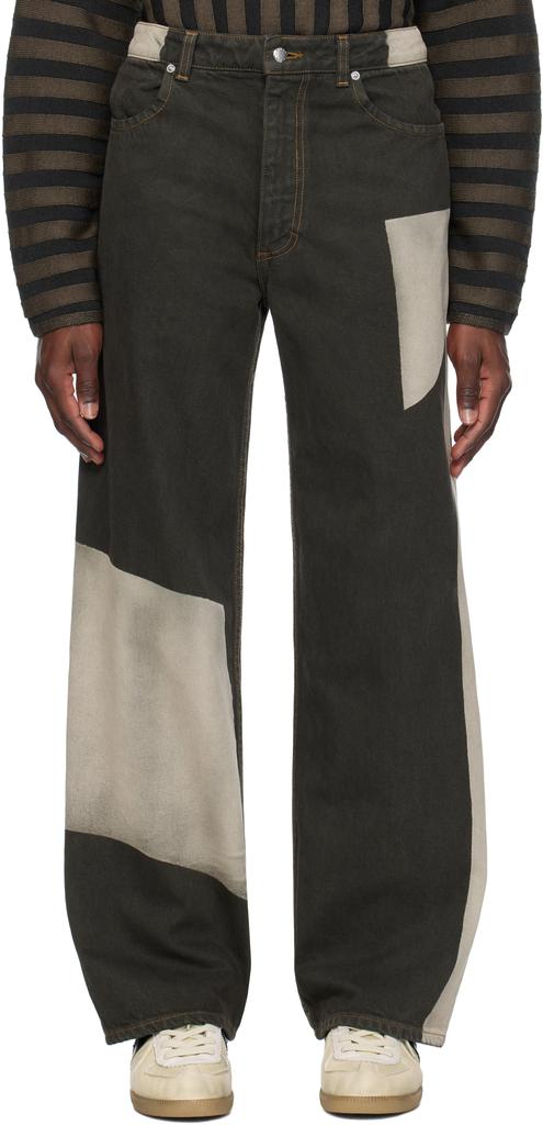 Eckhaus Latta Gray Wide Leg Jeans