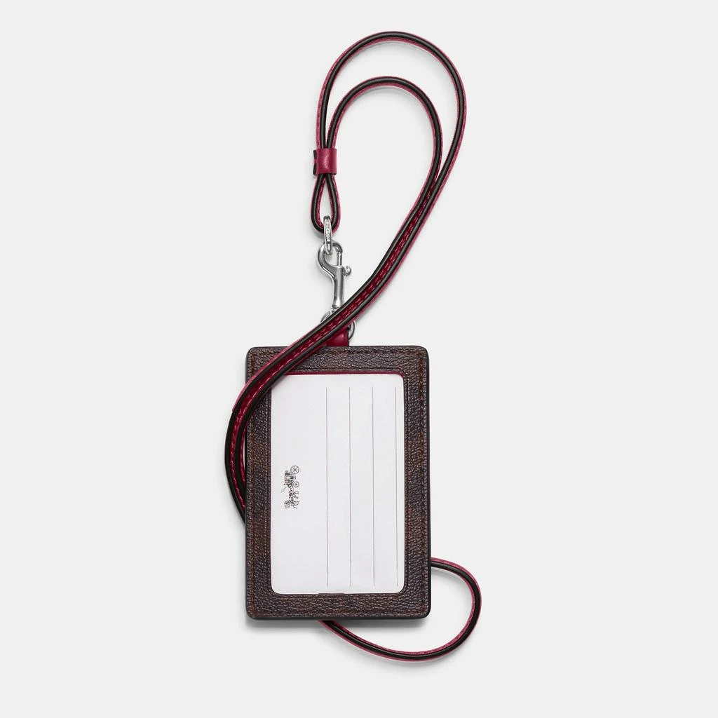 Coach Id Lanyard In Signature Canvas 2