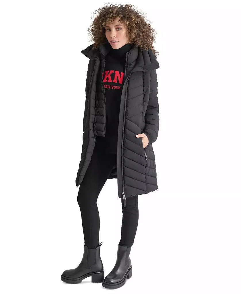 DKNY Women's Bibbed Packable Puffer Coat 7
