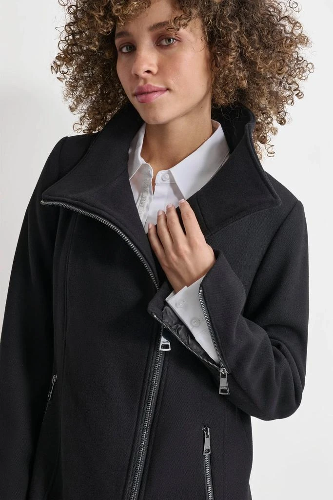 DKNY WOOL COAT WITH ZIPPER DETAIL 6