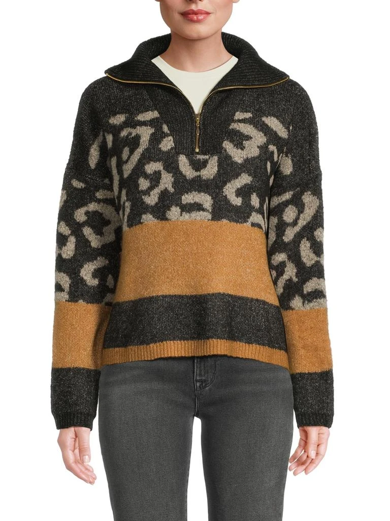 Joseph A Animal-Print Drop Shoulder Jacket