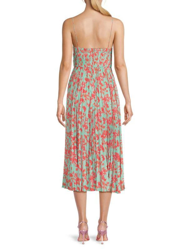 AMUR Beckett Floral Pleated Midi Dress 2