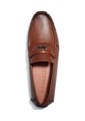 Coach Leather Coin Driver Loafers 4