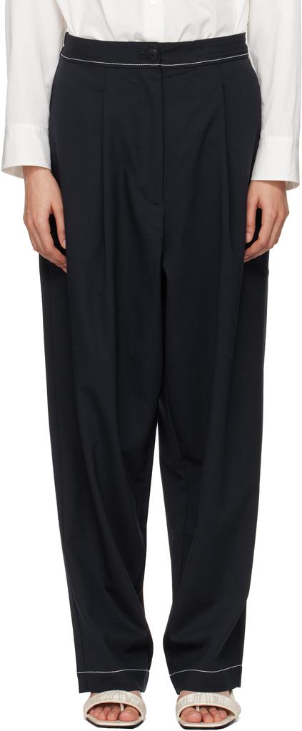 Cordera Navy Tailoring Stitch Trousers
