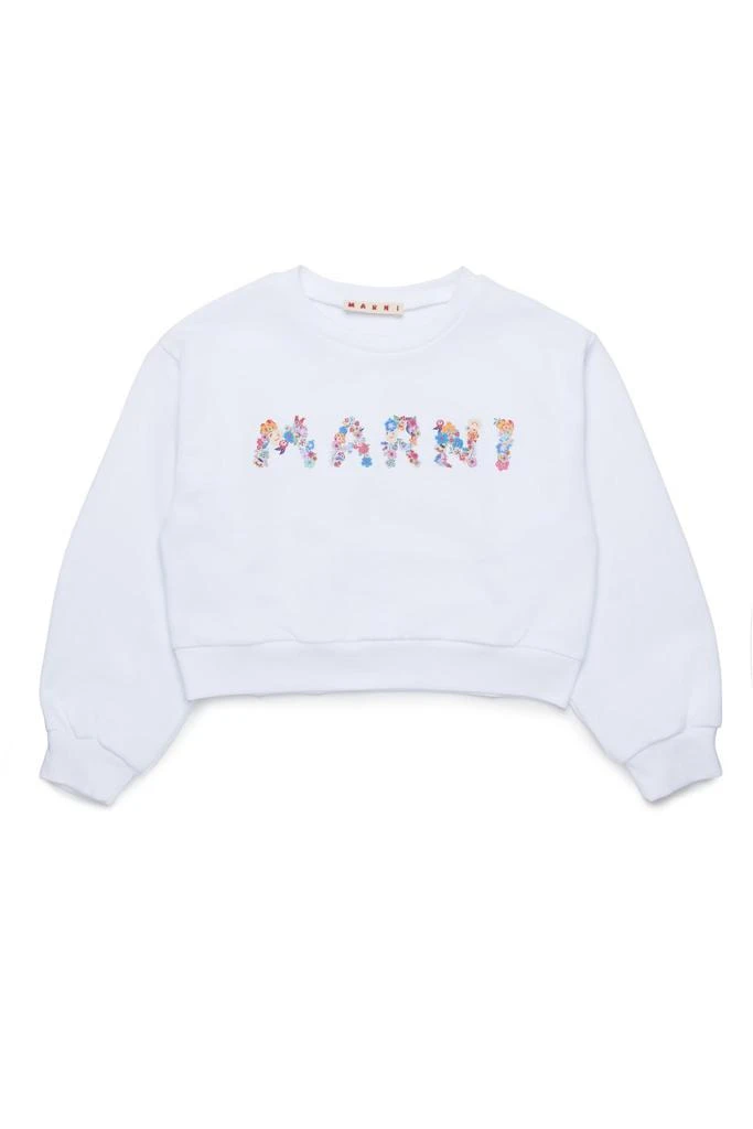 Marni Kids Marni Kids Logo Printed Crewneck Sweatshirt 1