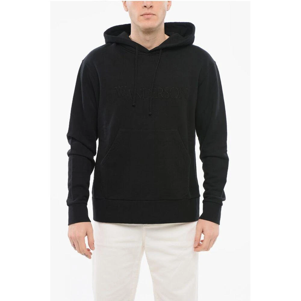 JW Anderson J.W.Anderson Brushed Cotton Hoodie with Embroide Men's Logo 1