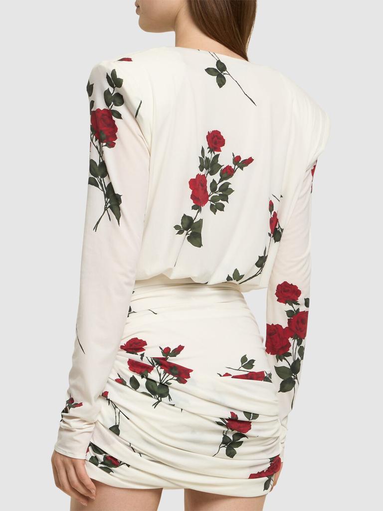 ワンピース MAGDA BUTRYM PRINTED DRESS Magda Butrym Printed Jersey One Shoulder Minidress In Black