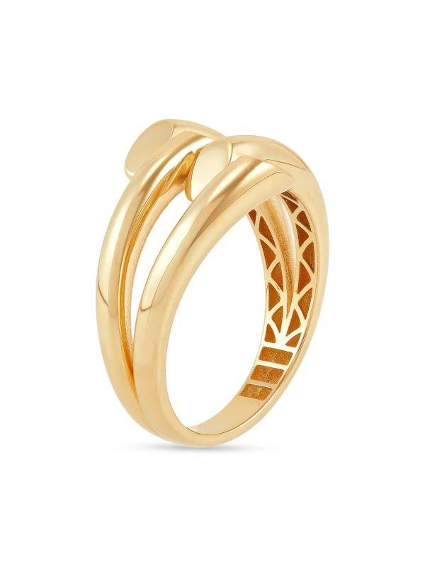Saks Fifth Avenue 14K Yellow Gold Row Bypass Ring 3