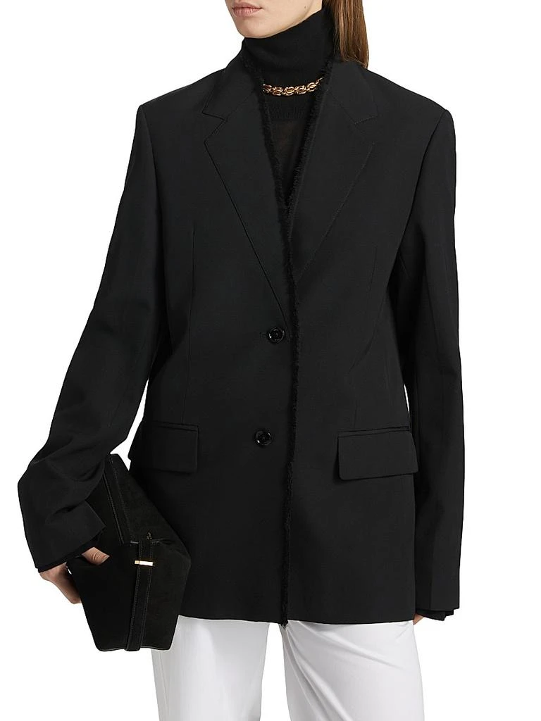 Totême Raw Lapel Wool Single-Breasted Jacket 3