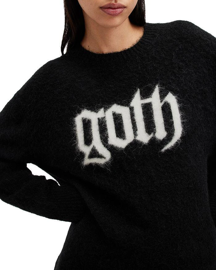 ALL SAINTS Goth Graphic Sweater 4