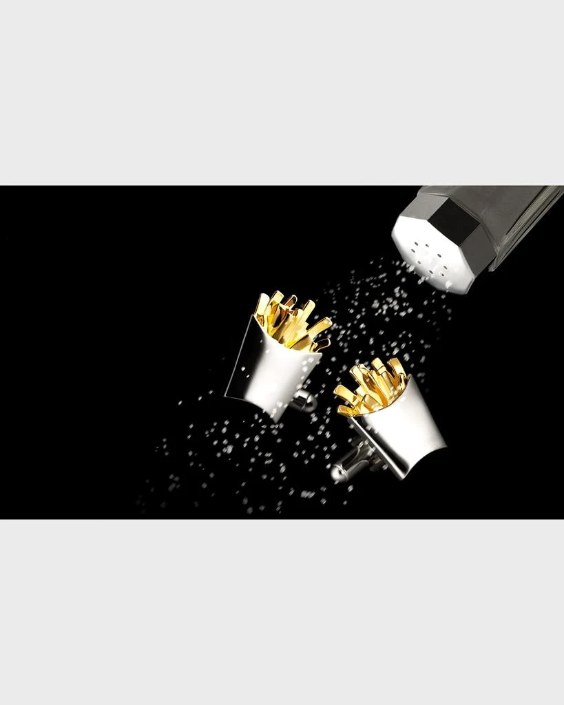 LINK UP Men's Two-Tone French Fries Cufflinks 4