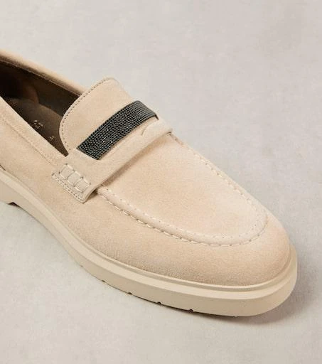 Brunello Cucinelli Monili suede penny loafers 5