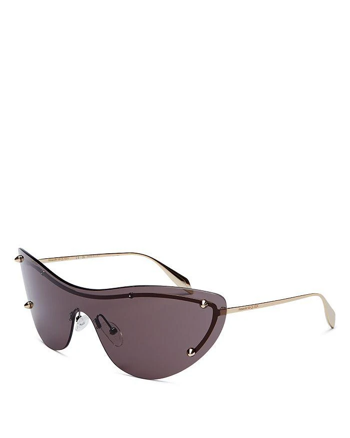 Alexander McQueen Studded Shield Sunglasses, 99mm 1