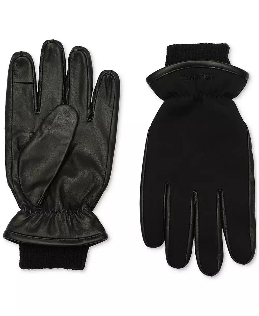 Calvin Klein Men's Puffer Leather Gloves 4