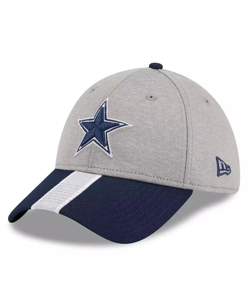 New Era Men's Heather Silver Dallas Cowboys Stripe 39THIRTY Flex Hat 1