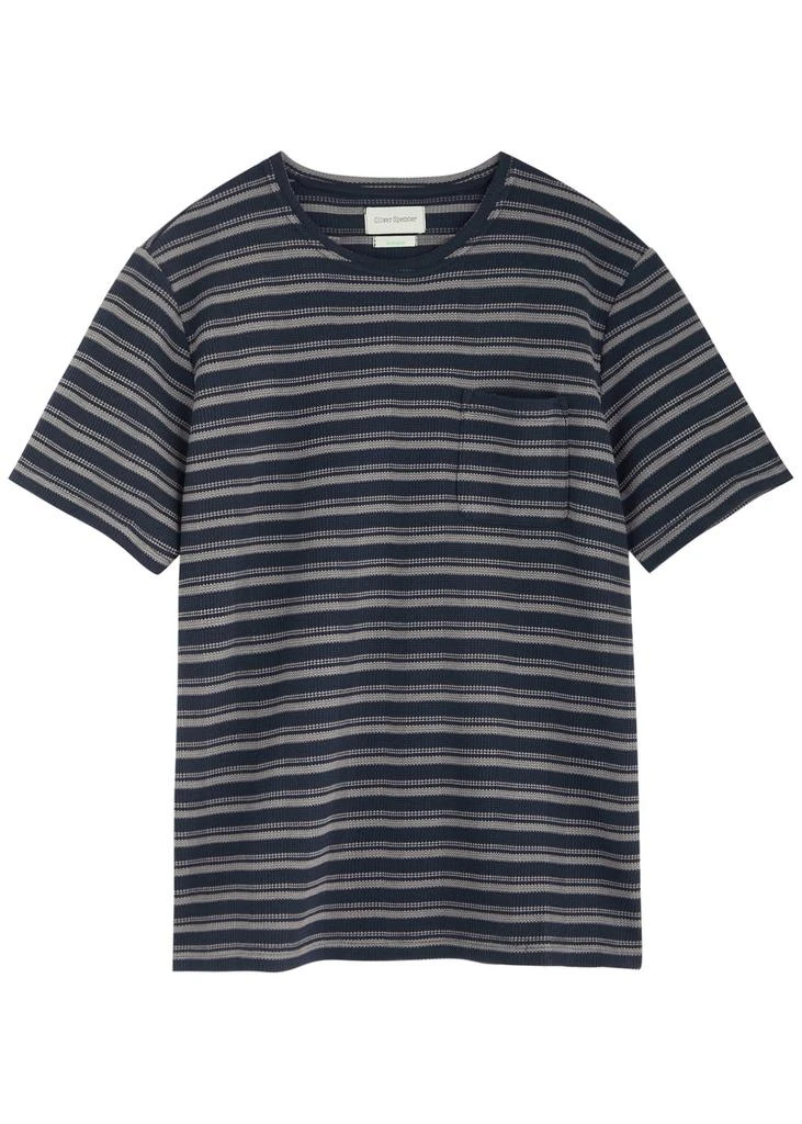 Oliver Spencer Oli's striped waffle-knit T-shirt 1