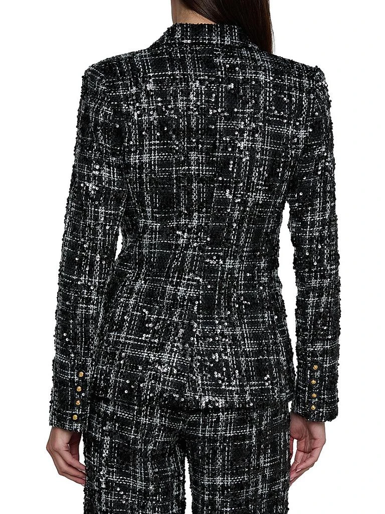 L'Agence Colin Sequined Silk Tweed Double-Breasted Blazer 5