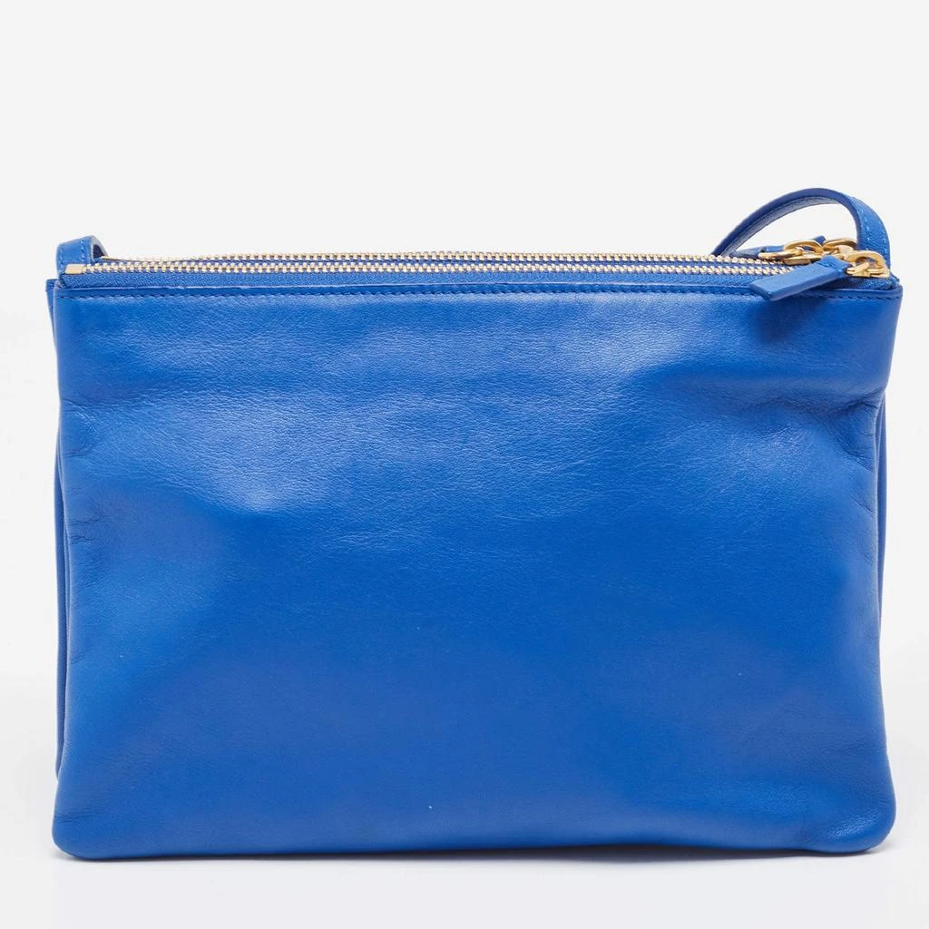 Celine Celine Blue Leather Large Trio Zip Crossbody Bag 4