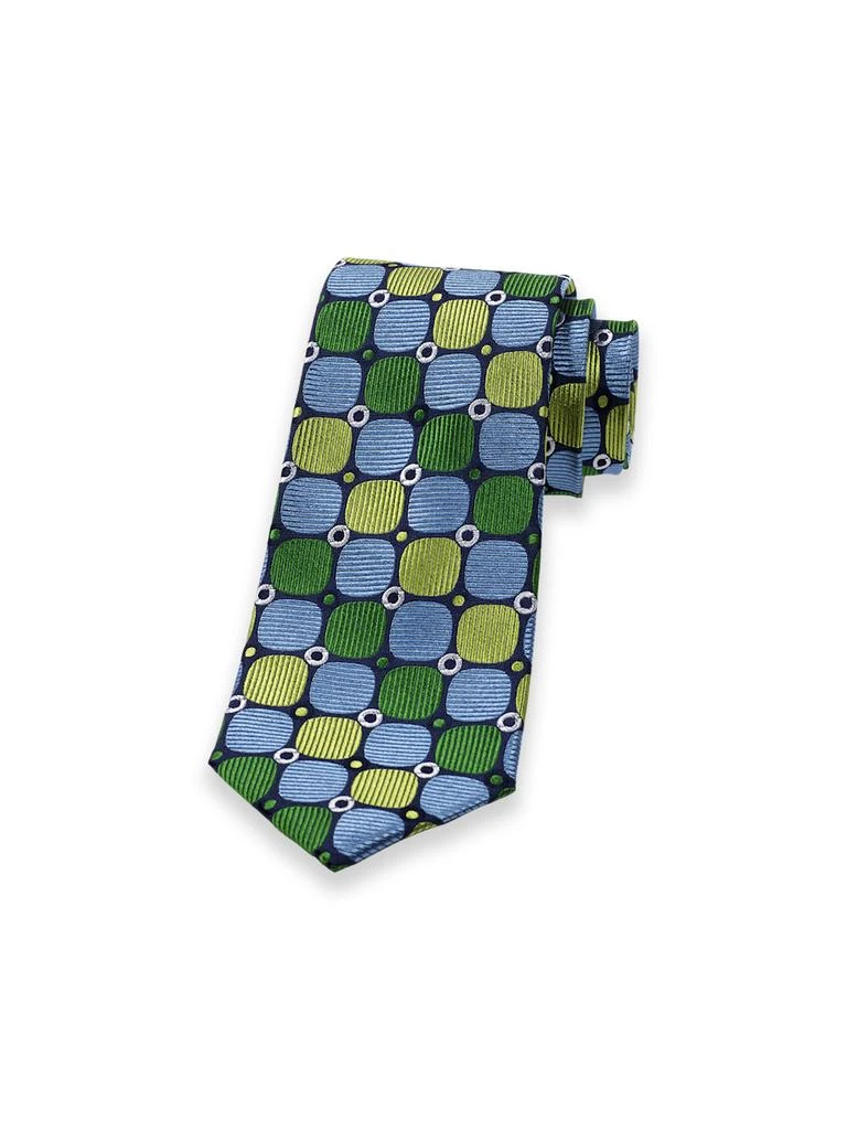 Paul Fredrick Geometric Woven Silk Tie