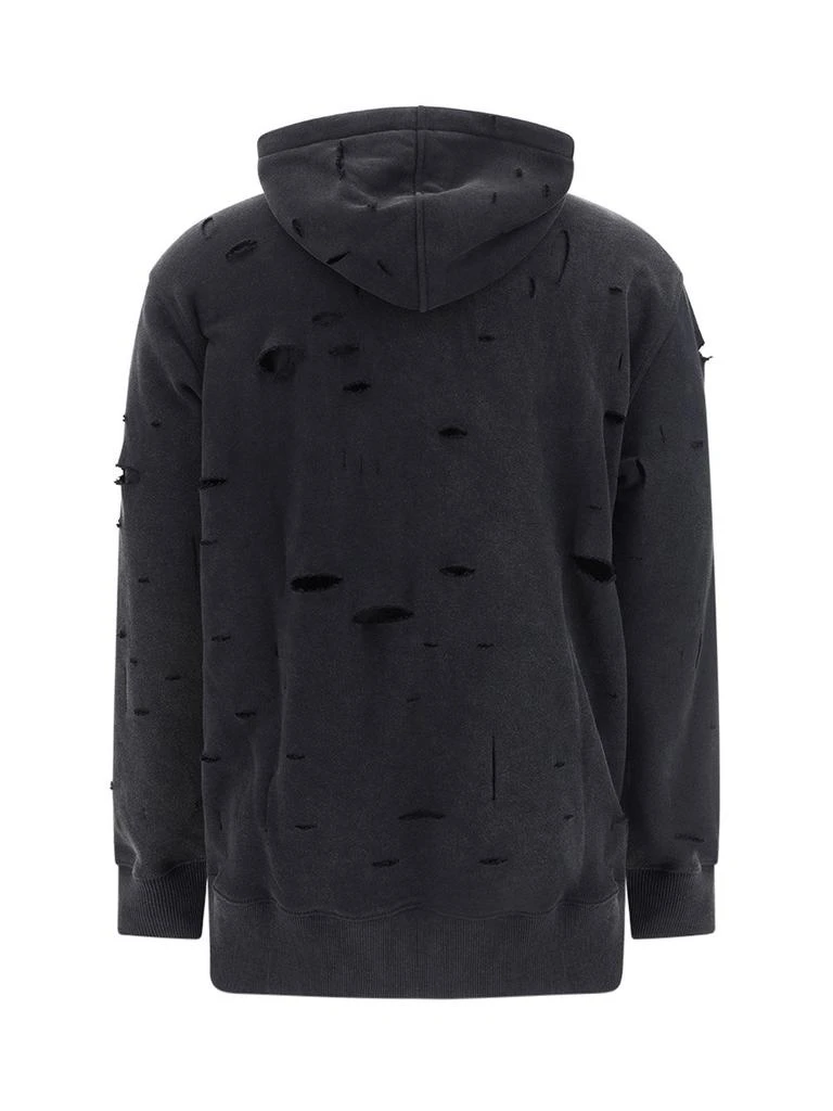 Givenchy Givenchy Distressed Logo Printed Drawstring Hoodie 2