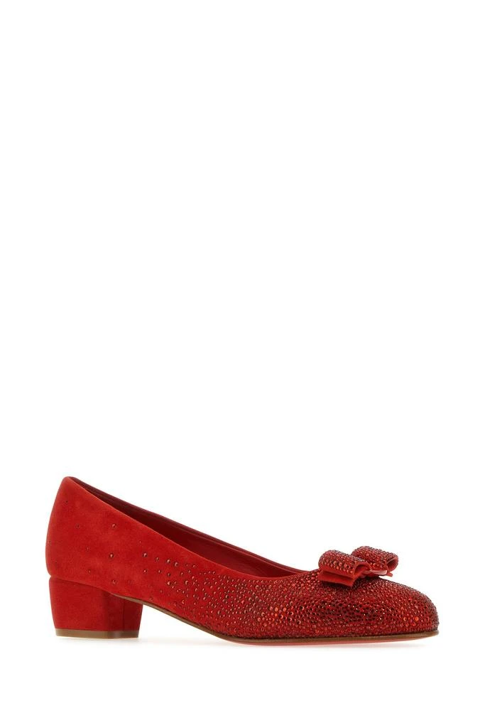 Salvatore Ferragamo Red suede Vara pumps 1