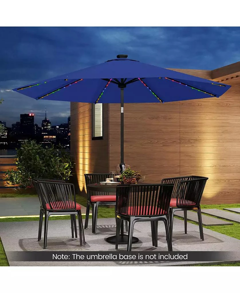 10 foot patio umbrella ribs 10ft 3 Tier Auto-tilt Patio Umbrella Outdoor Double Vented Umbrella