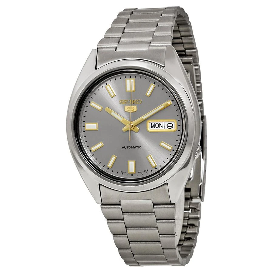 Seiko 5 Automatic Grey Dial Stainless Steel Men's Watch SNXS75 1