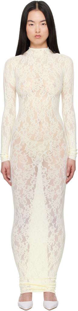 【SKIMS】Knit Lace Mock Neck Dress KNIT LACE MOCK NECK DRESS | IVORY