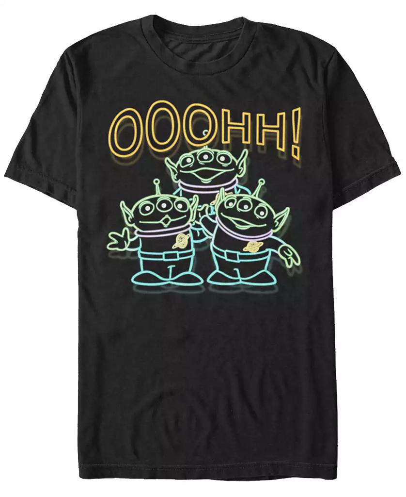 Toy Story Disney Pixar Men's Toy Story Neon Aliens Ooohh Short Sleeve T-Shirt