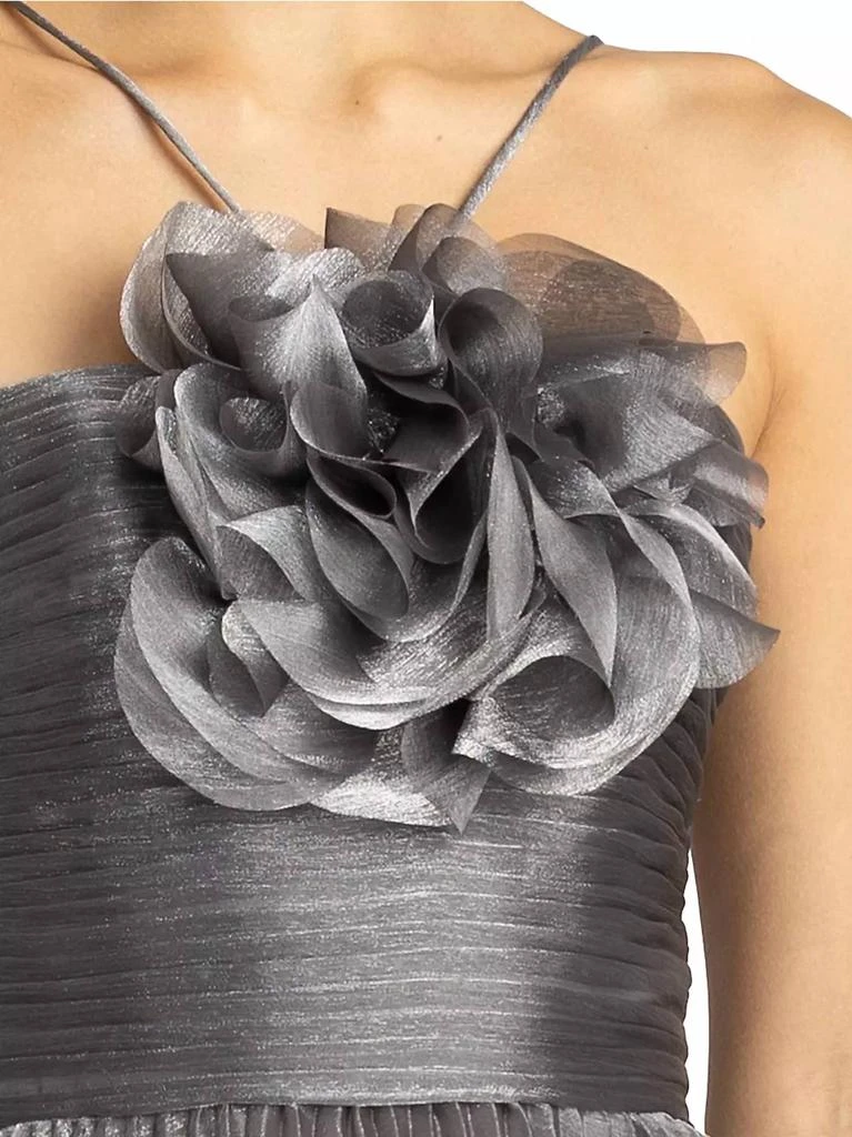 Zac Posen Zac Posen - Pleated Midi Dress with Flower 4