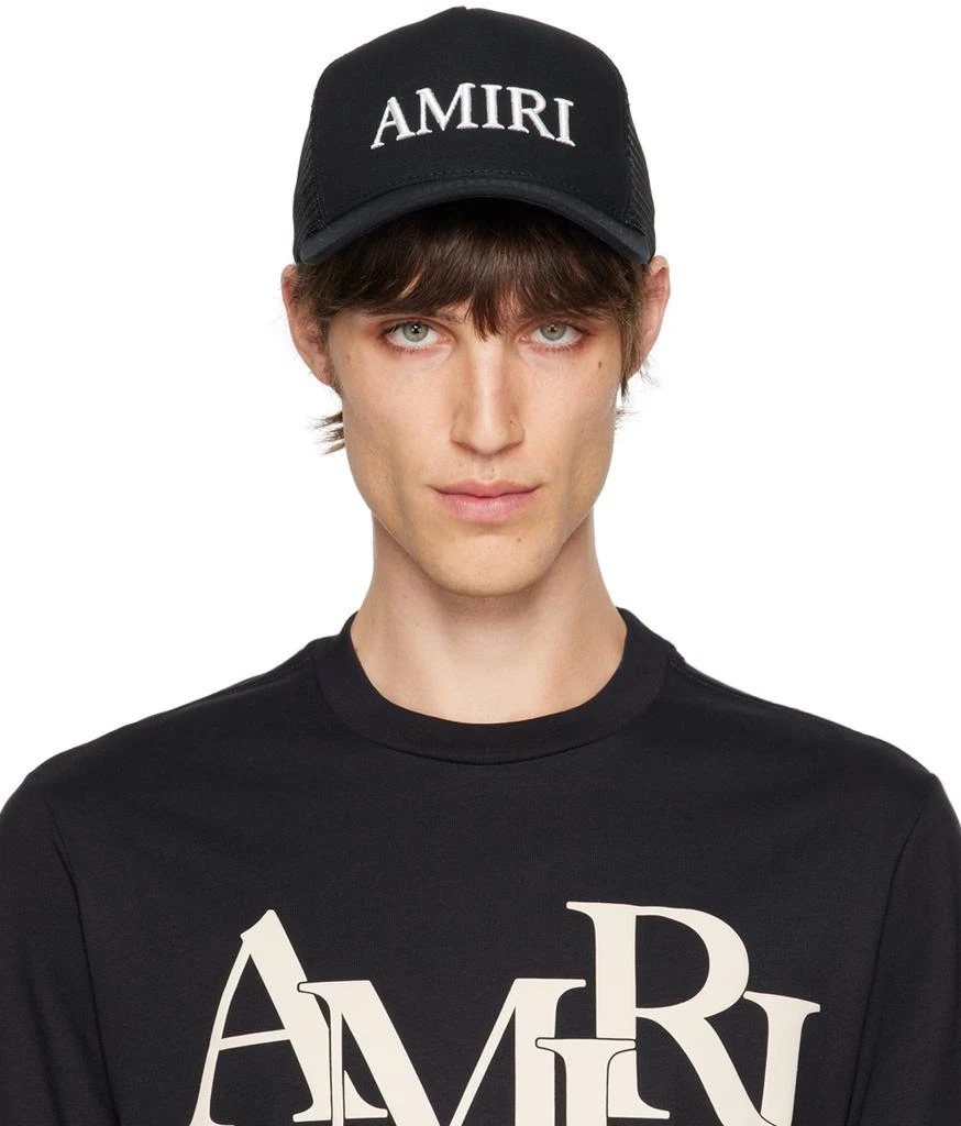 AMIRI Black 'Amiri' Core Logo Trucker Cap 1