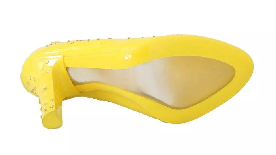 Dolce & Gabbana Dolce & Gabbana Yellow Crystal Heels CINDERELLA Shoes 3