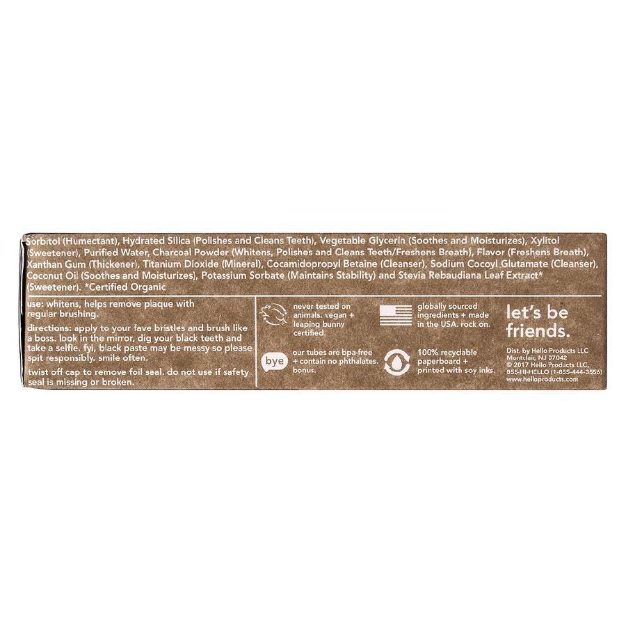 Hello Activated Charcoal Whitening Fluoride Free Toothpaste