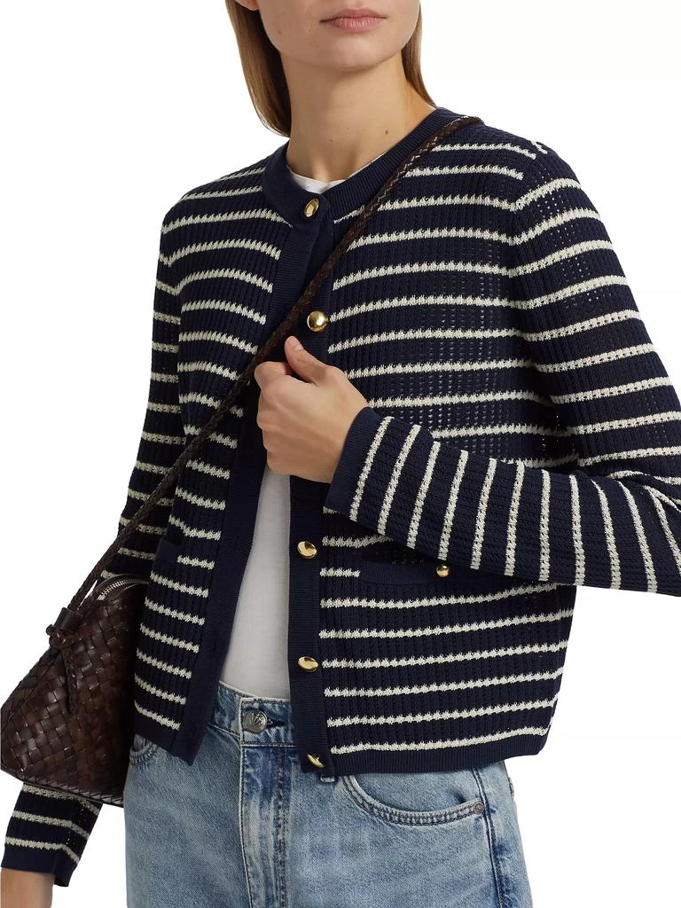 Rag & Bone Viola Cotton-Blend Stripe Cardigan 6