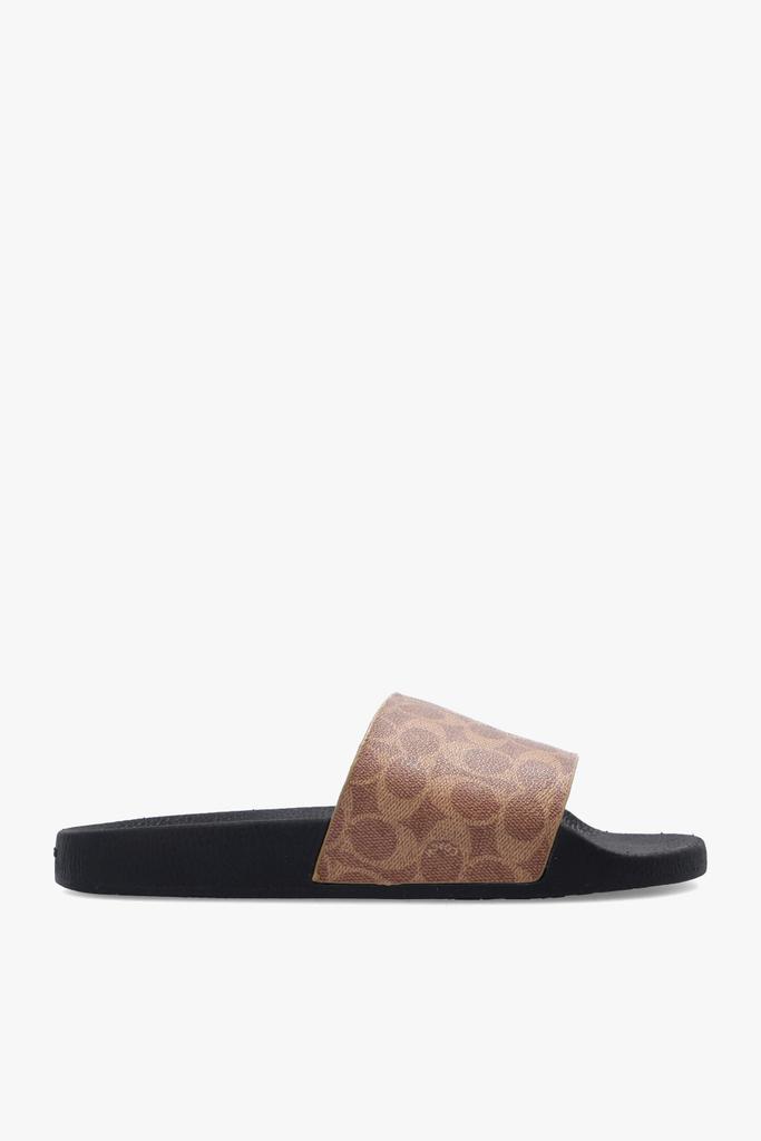 COACH フリップ フロップ・シグネチャー キャンバス Amazon.com | Coach Men's Signature Flip Flop, Tan/Saddle, 7