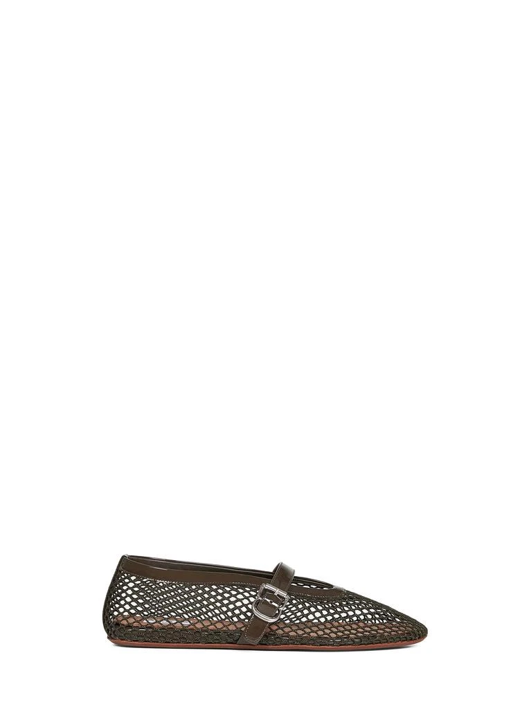 ALAÏA | Khaki fishnet ballet flats | Women | 36