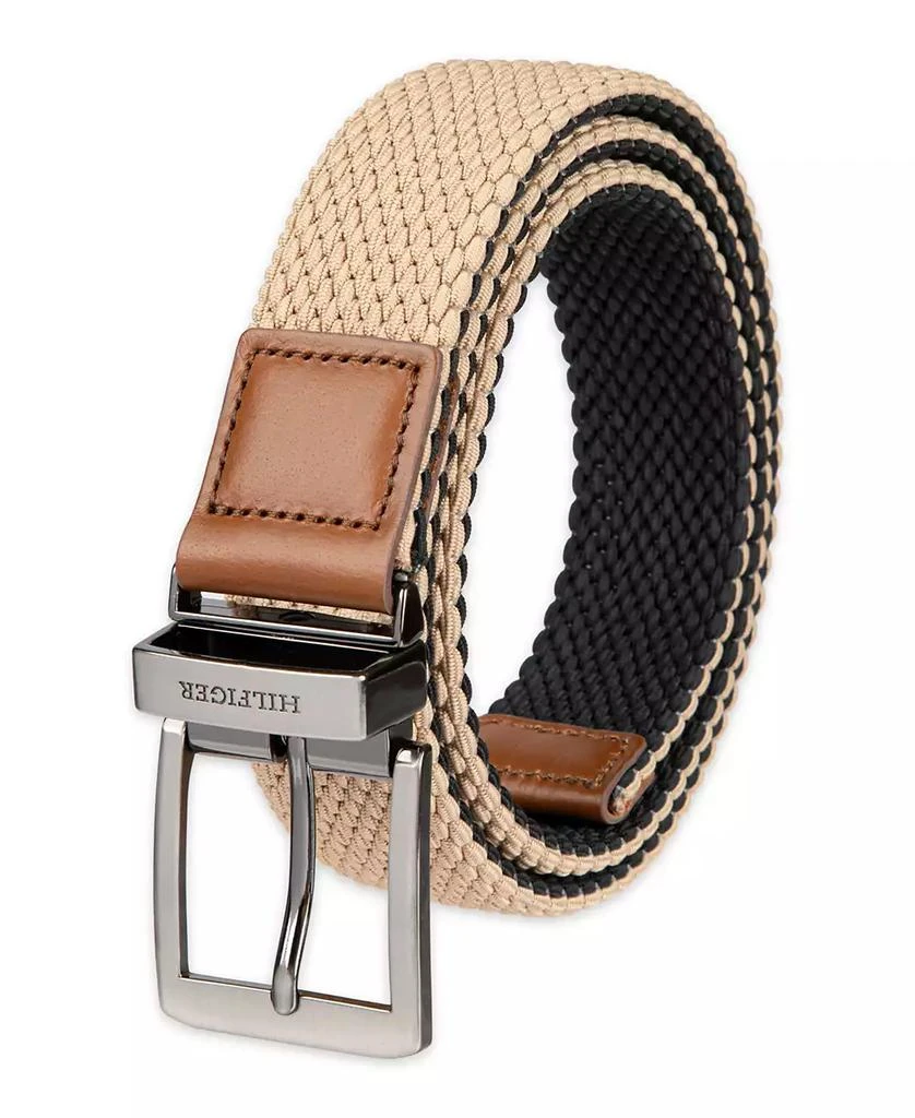 Tommy Hilfiger Men's Two-in-One Reversible Fully Adjustable Stretch Casual Cord Belt 3